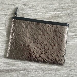 DKNY Silver Metallic Clutch